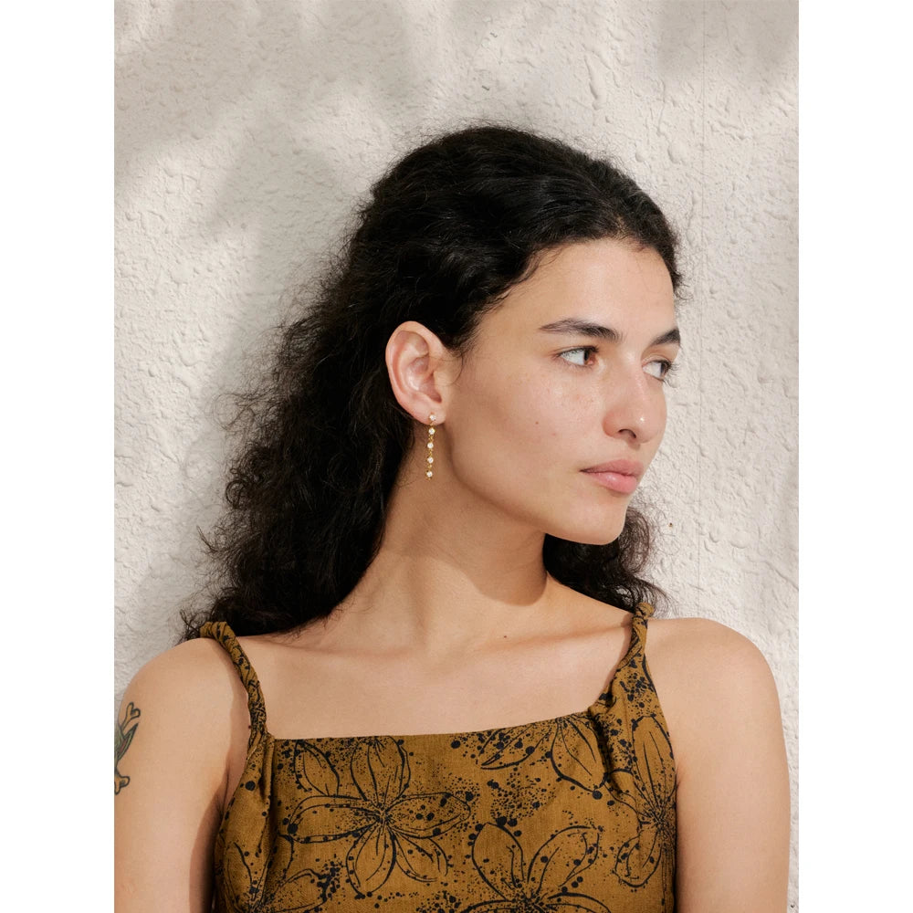 Boucles d’oreilles zircon vert & blanc – pendants lumineux