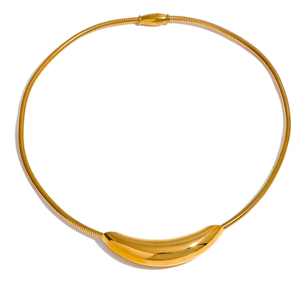 Collier Ras du Cou Tendance Plaqué Or 18K – Minimaliste et Stylé