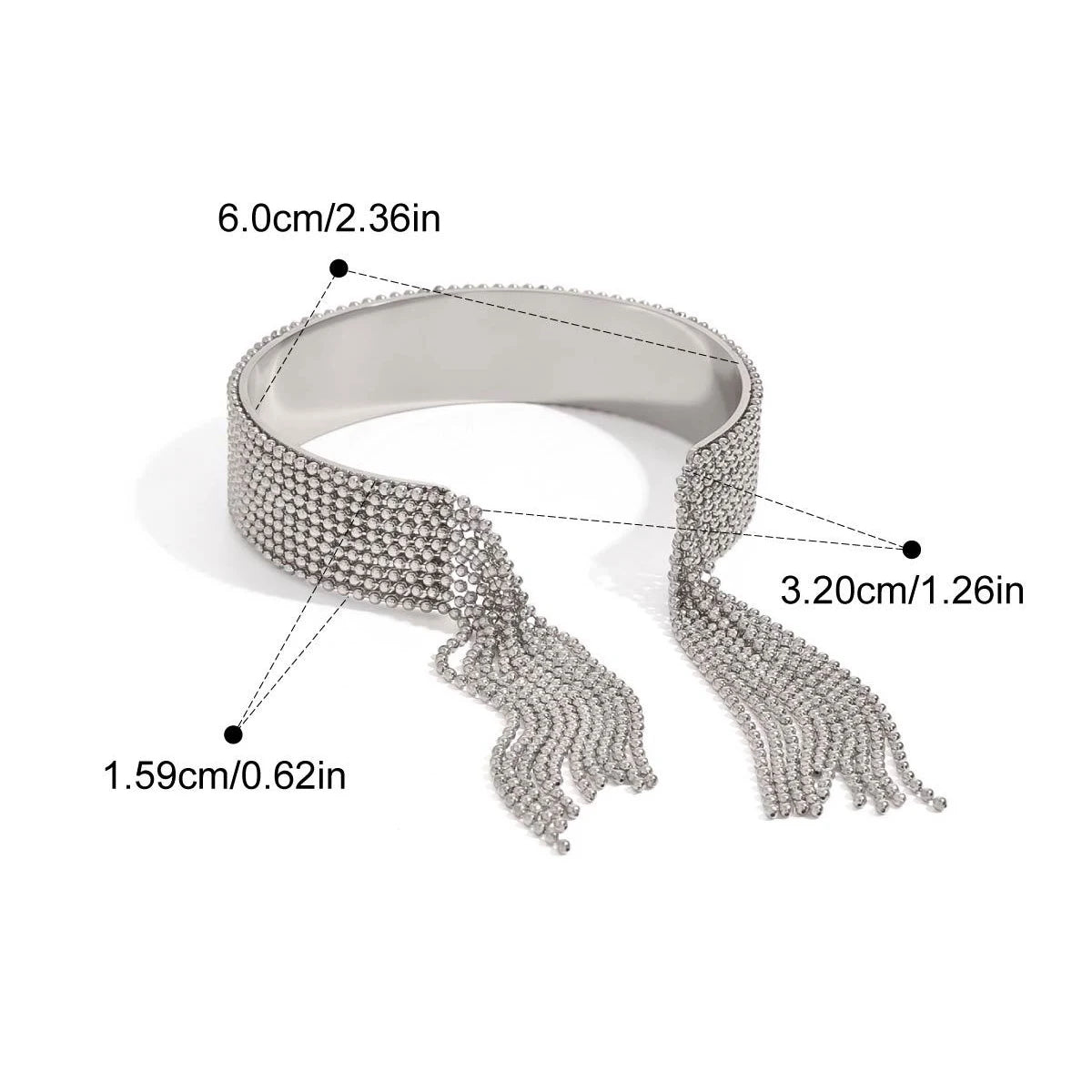 Quastenarmband und Ring – 18 Karat vergoldeter Edelstahl
