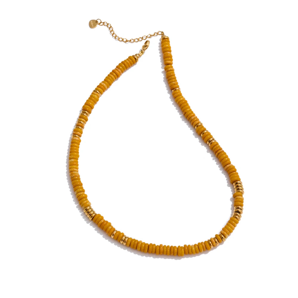 Collier perles colorées – Pierre naturelle