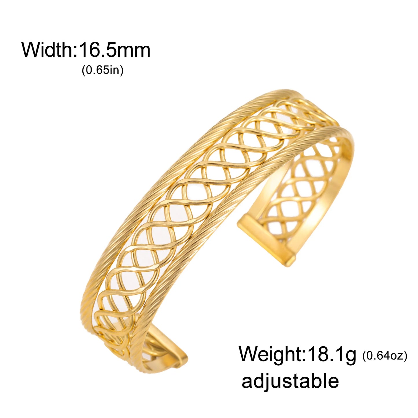 Mehrreihiges Armreif-Armband – Gold- oder Silber-Edelstahl