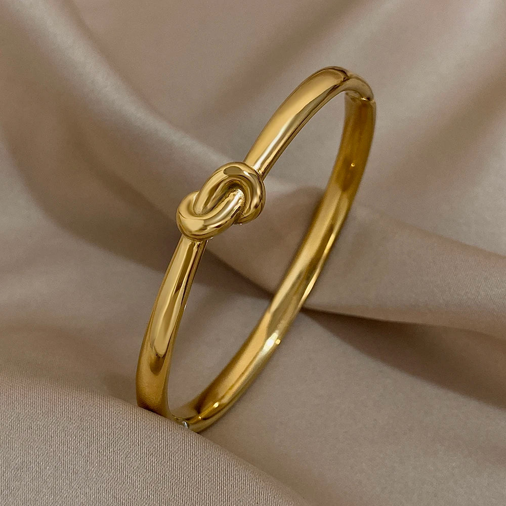 Goldknotenarmband – Unisex Edelstahl