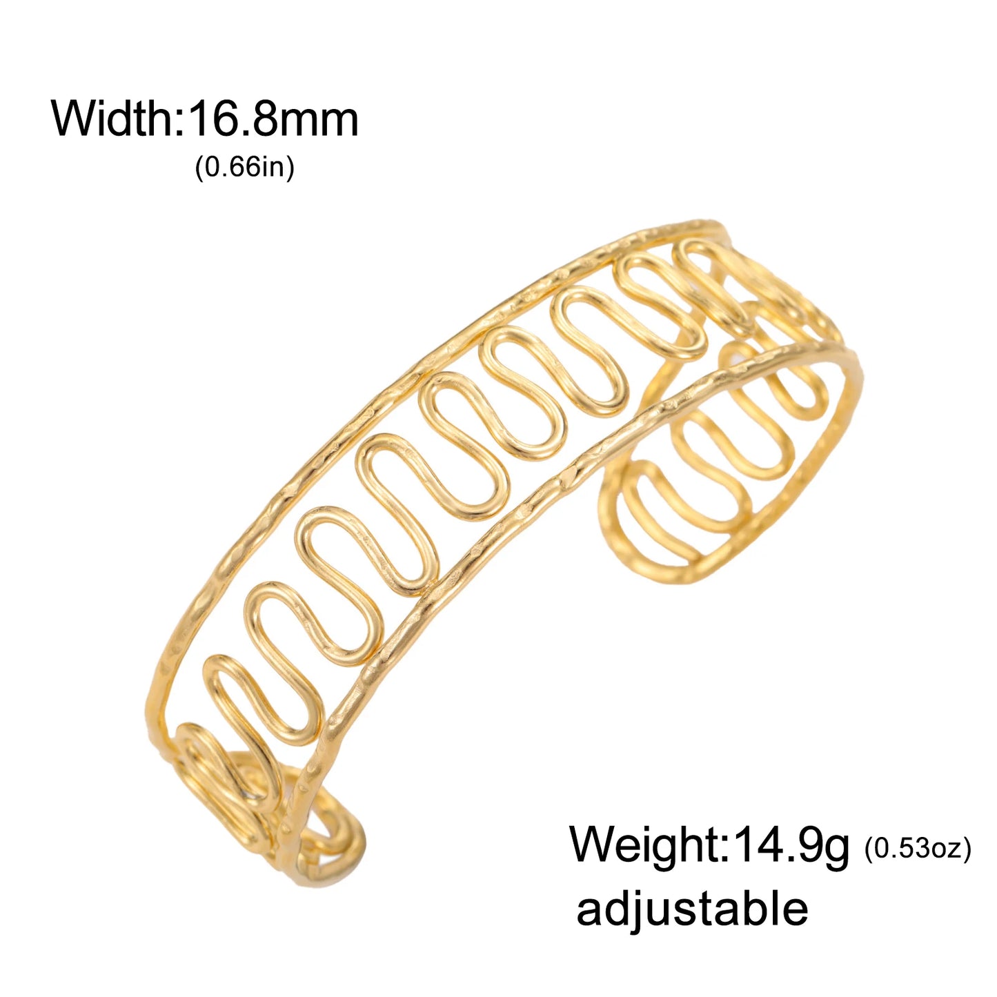 Mehrreihiges Armreif-Armband – Gold- oder Silber-Edelstahl