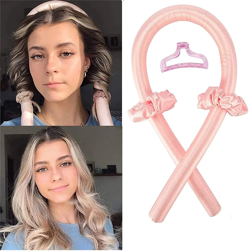 Bigoudis sans chaleur cheveux longs et courts – Bande à friser douce pour boucles naturelles