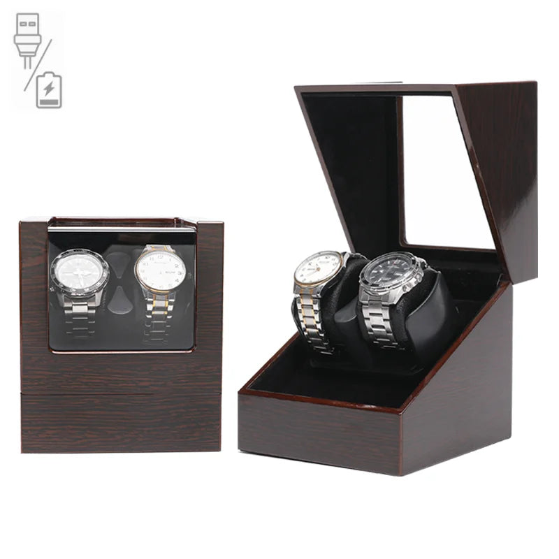 Remontoir automatique de montre luxe – Cadeau Noël & anniversaire, boîte à montre silencieuse Embers