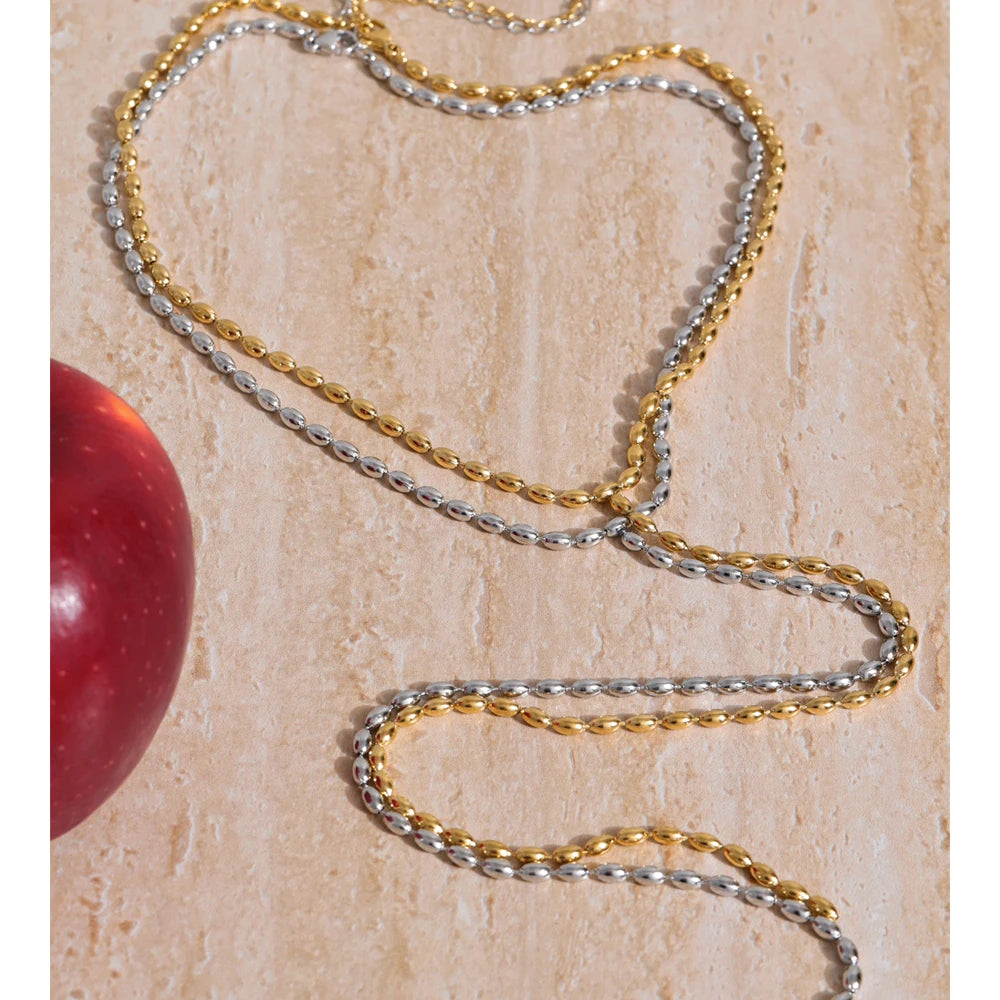 Collier long doré – pendentif goutte élégante