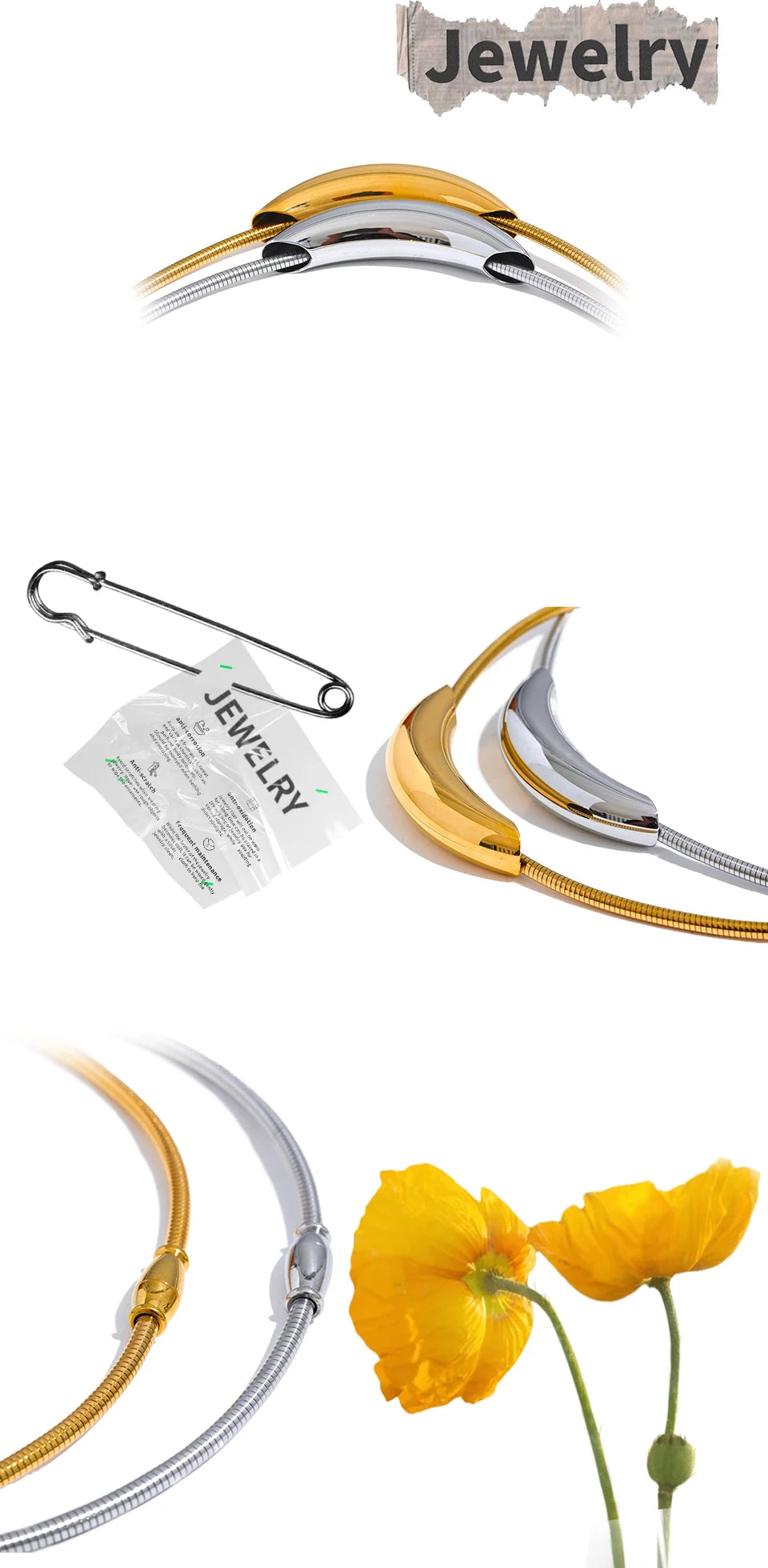 Collier Ras du Cou Tendance Plaqué Or 18K – Minimaliste et Stylé