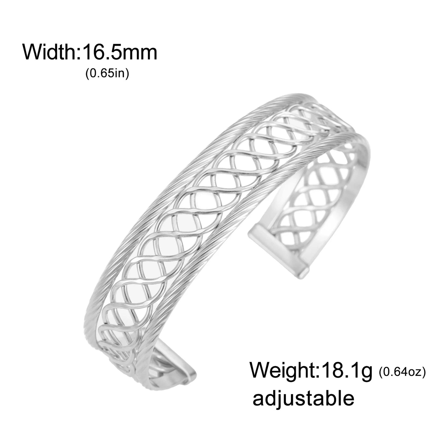 Mehrreihiges Armreif-Armband – Gold- oder Silber-Edelstahl