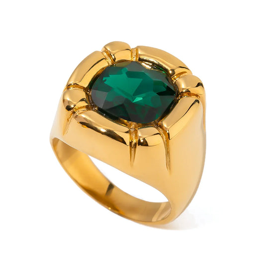 Bague verte acier inoxydable – Uworld