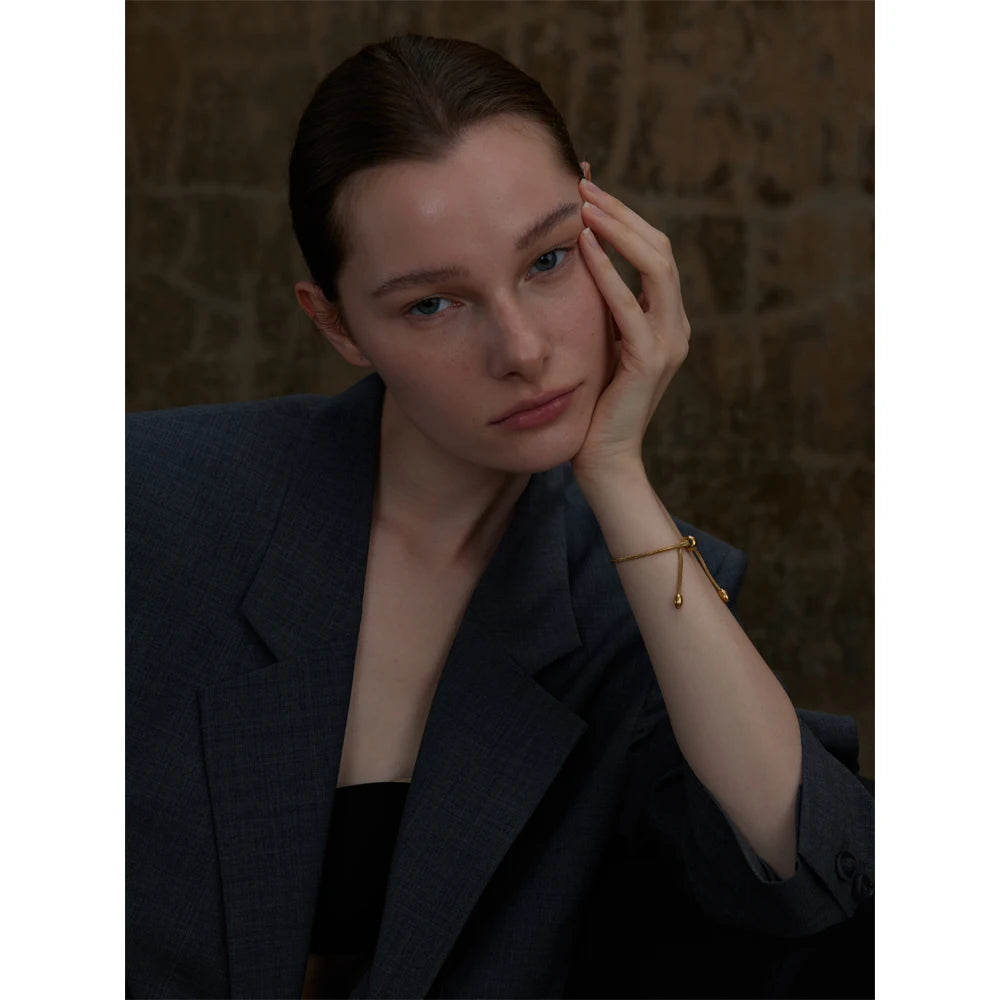 Bracelet chaîne ajustable doré ou platine – bijou minimaliste