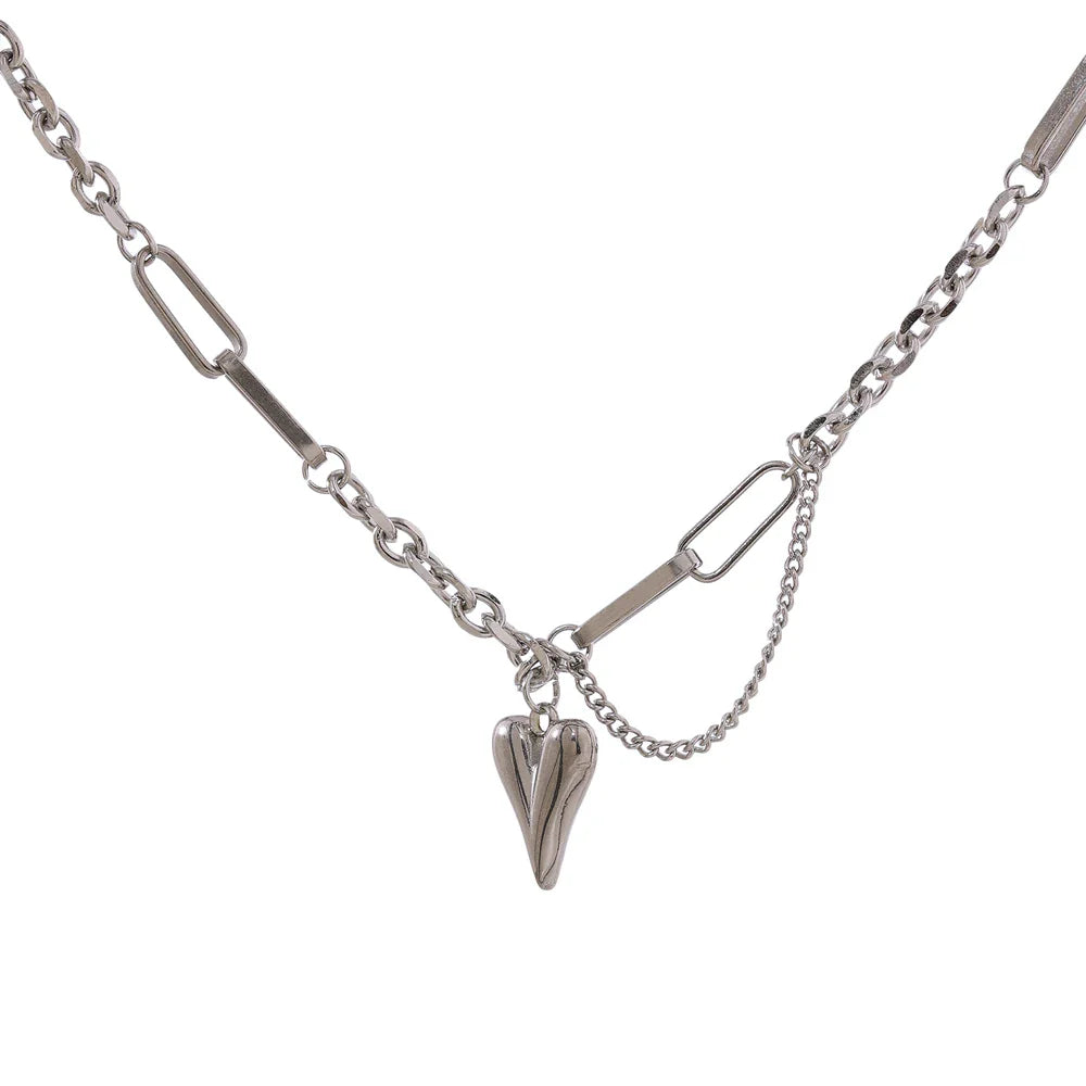 Collier pendentif cœur – doré romantique