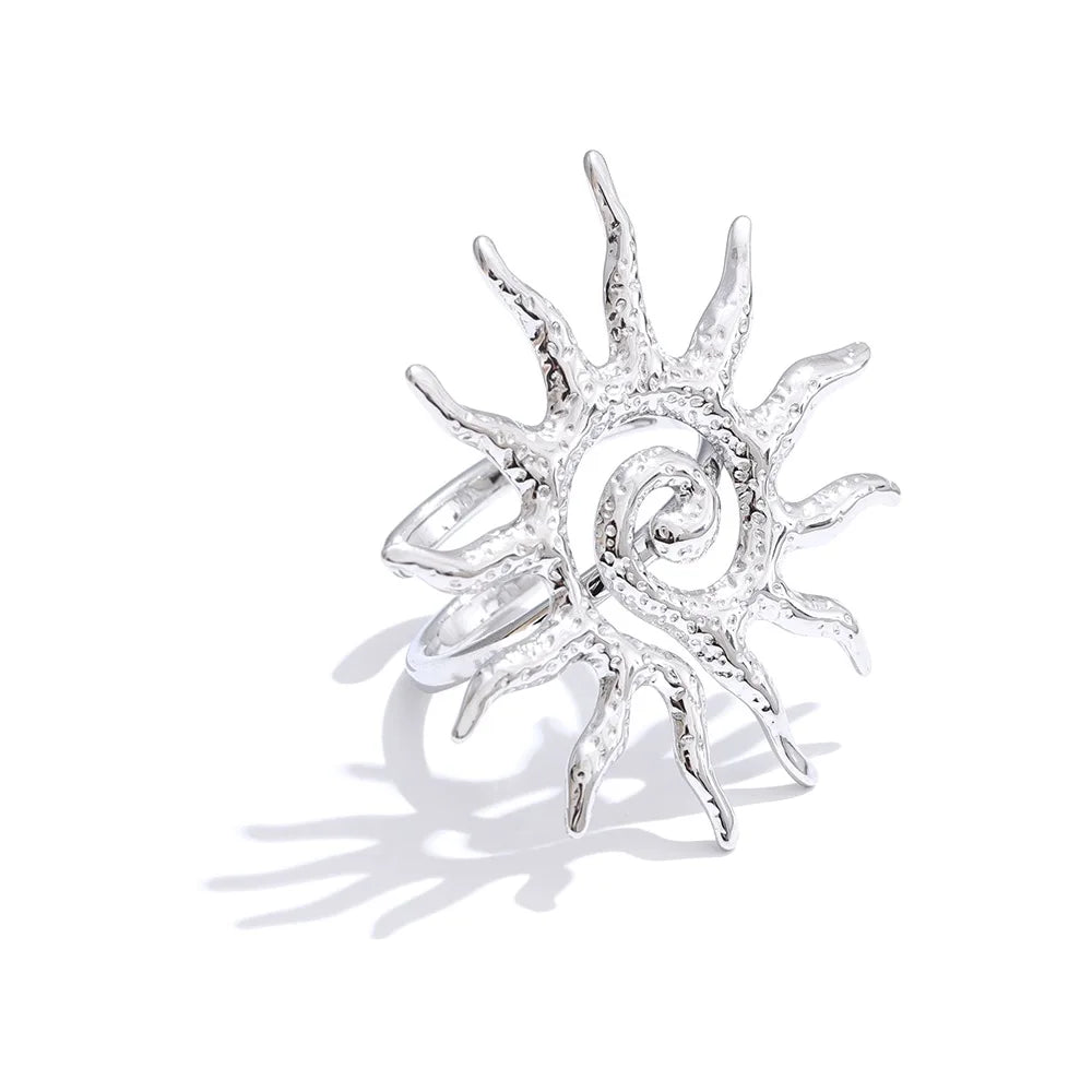 Bague soleil – doré ajustable