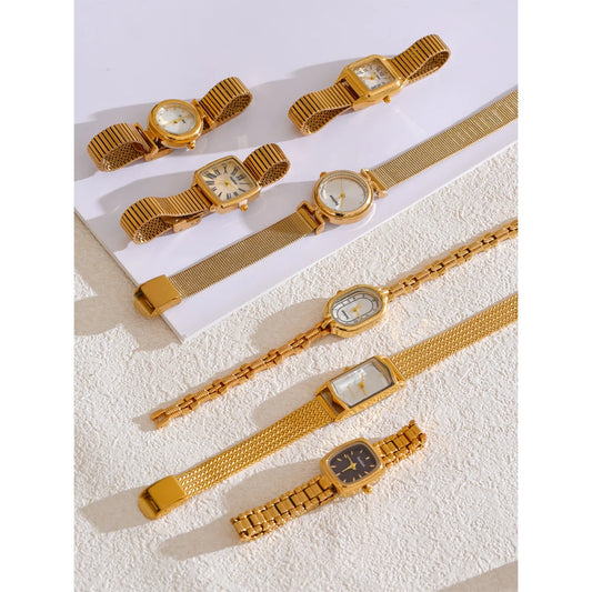 Montre Femme Dorée – Acier Inoxydable Plaqué Or 18K
