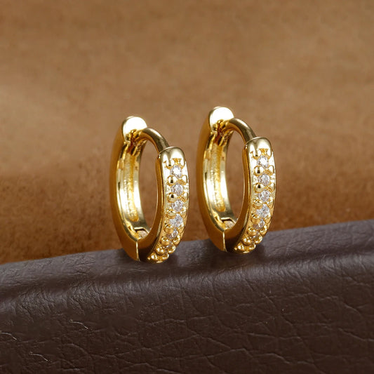 Creolen aus Edelstahl mit Zirkonia – 12 Größen – Gold- oder Silber-Finish