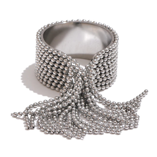 Bague chaîne gland – Acier inoxydable plaqué or 18K, réglable