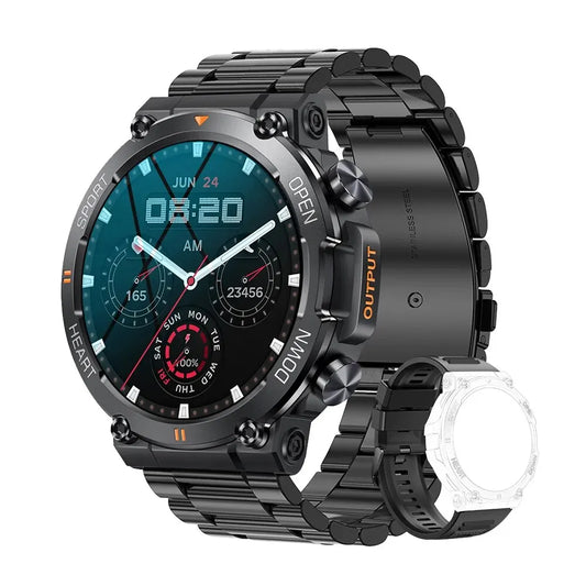 Montre Connectée Sport Homme – Écran HD, Appels Bluetooth, Cardio & Fitness | Android iOS