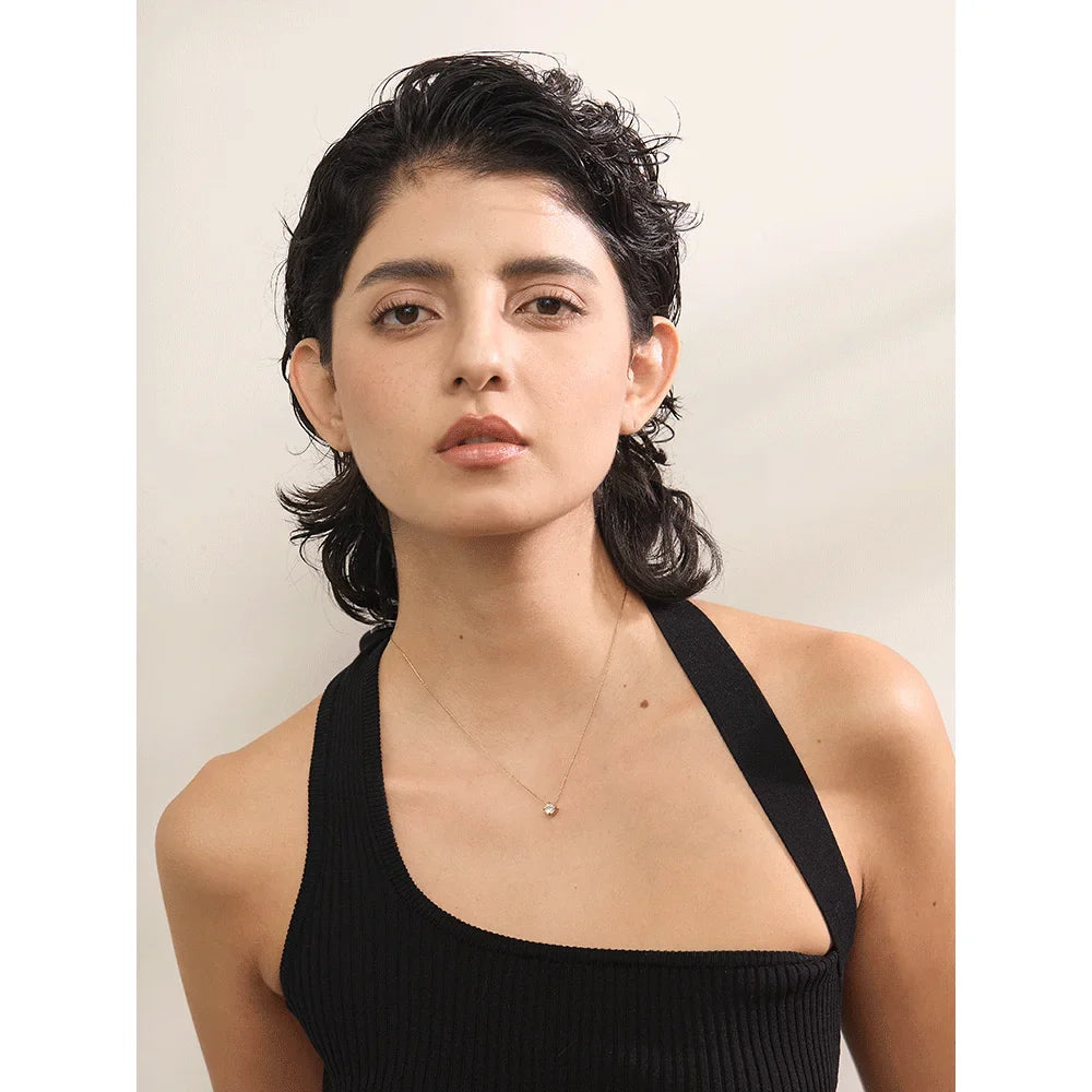 Collier zircon brillant – pendentif délicat