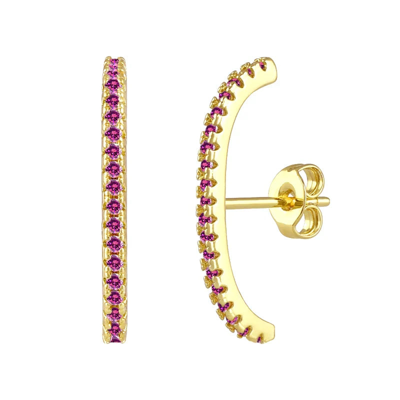 Puces d’oreilles cristal minimalistes argent 925