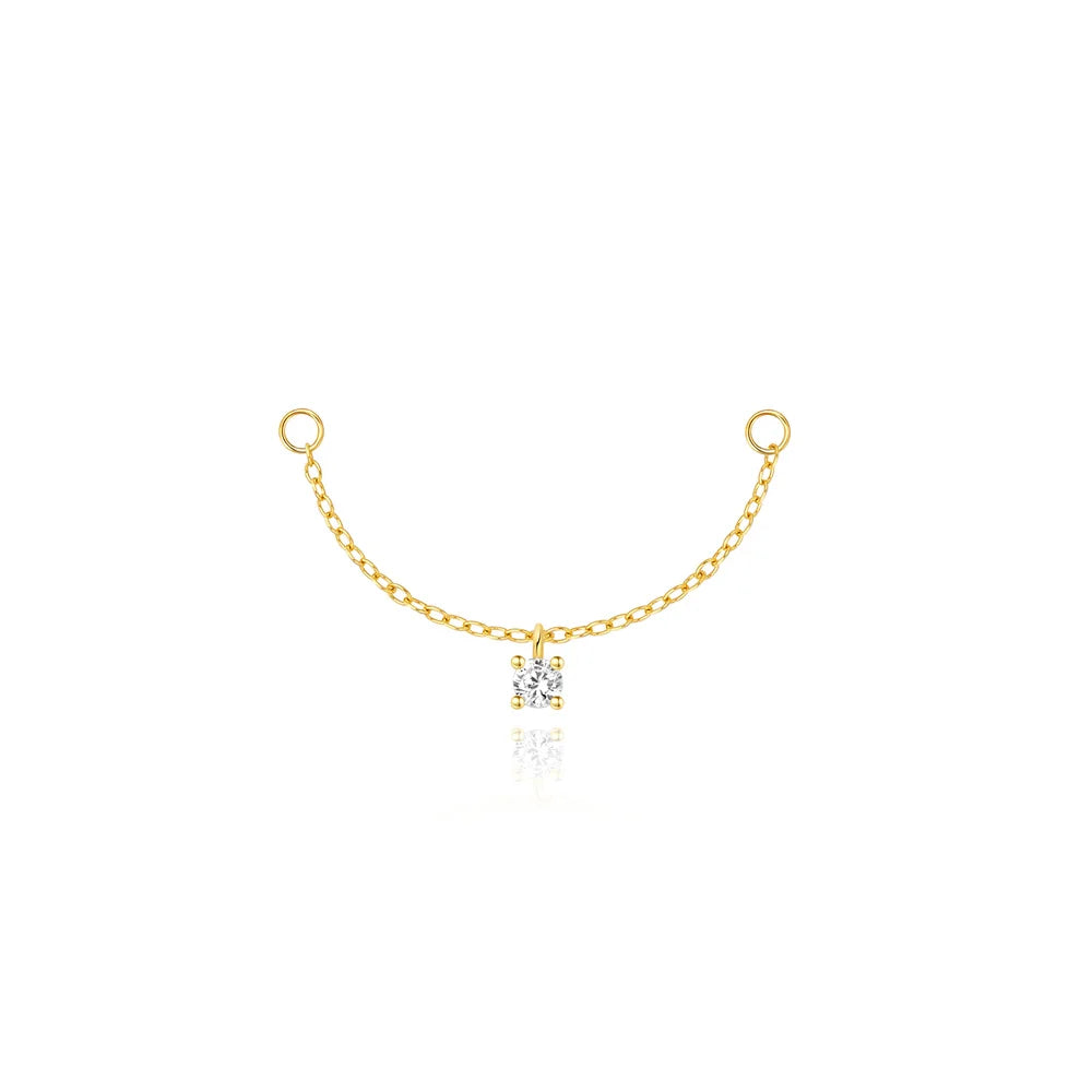 Chaînette d’oreille en argent 925 pour puces