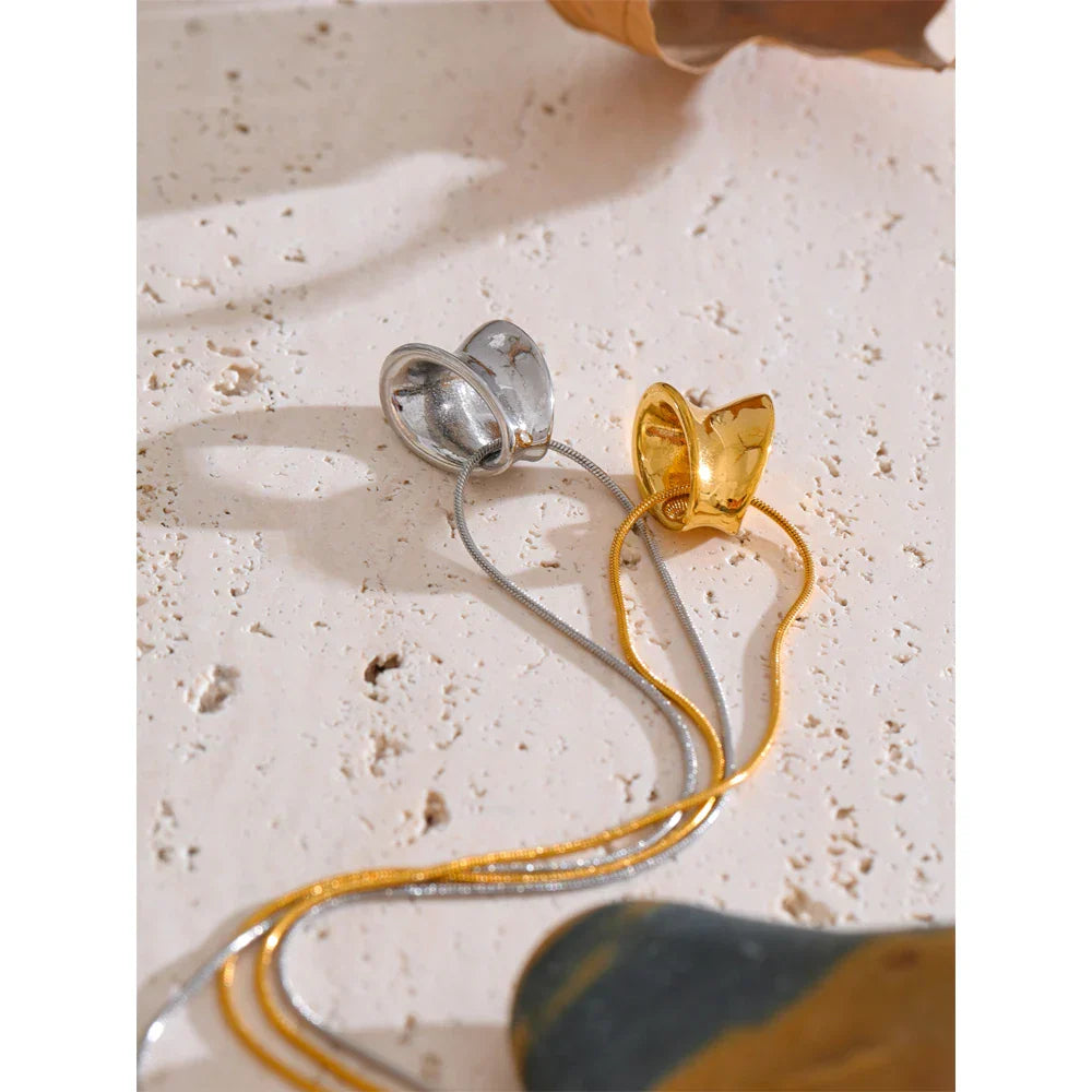 Collier pendentif géométrique – chaîne amovible