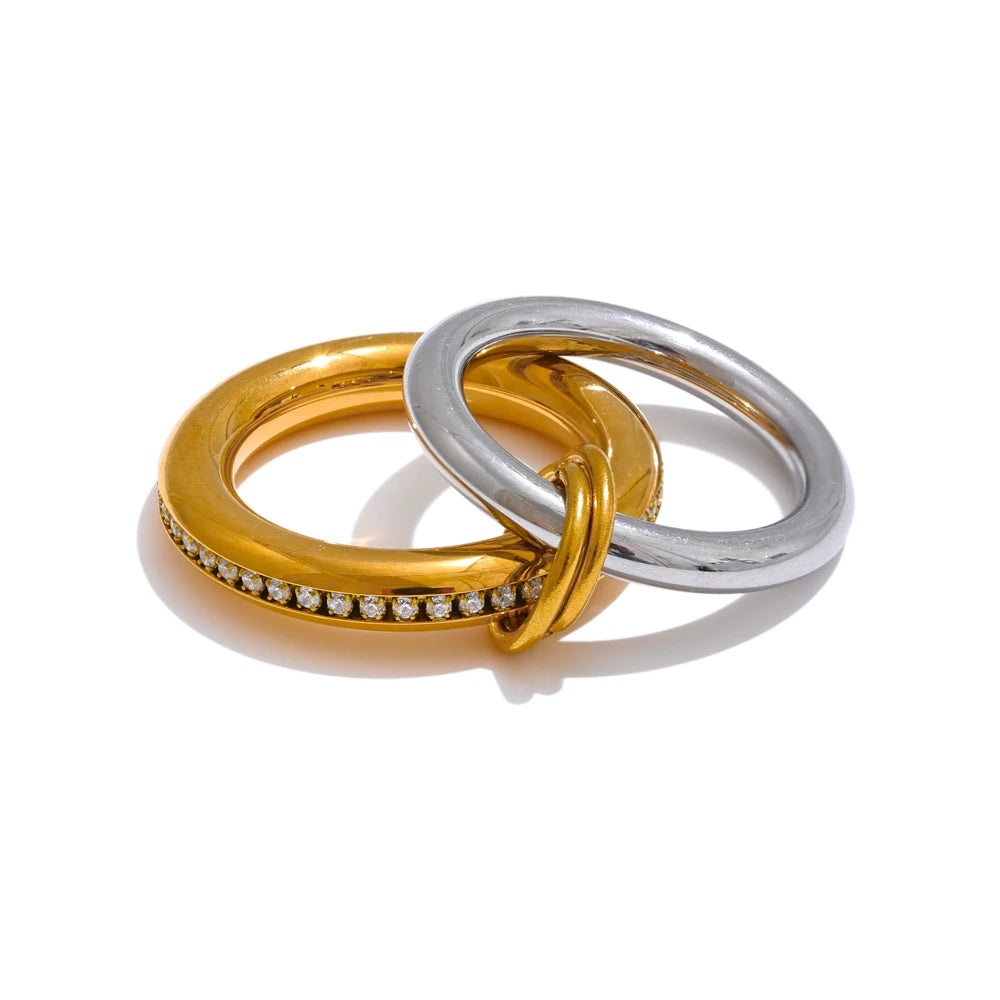 Bague anneaux superposés – élégance minimale