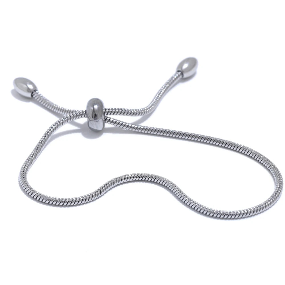 Bracelet chaîne ajustable doré ou platine – bijou minimaliste