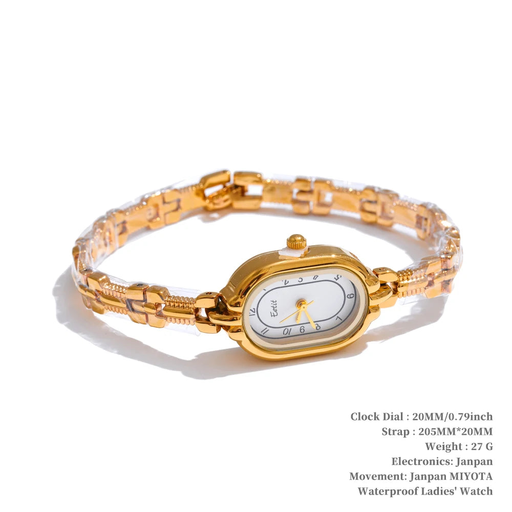 Montre Femme Dorée – Acier Inoxydable Plaqué Or 18K