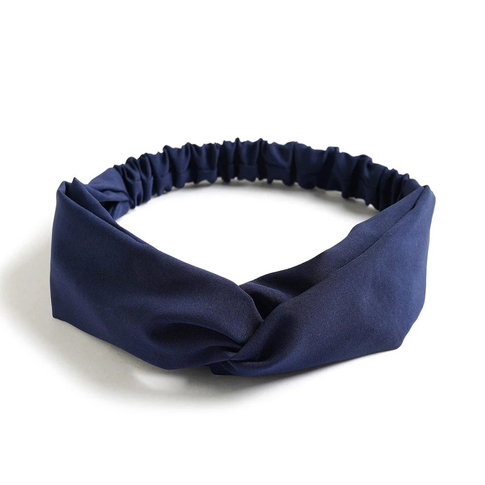 Bandeau cheveux femme bohème – Turban croisé vintage élastique imprimé