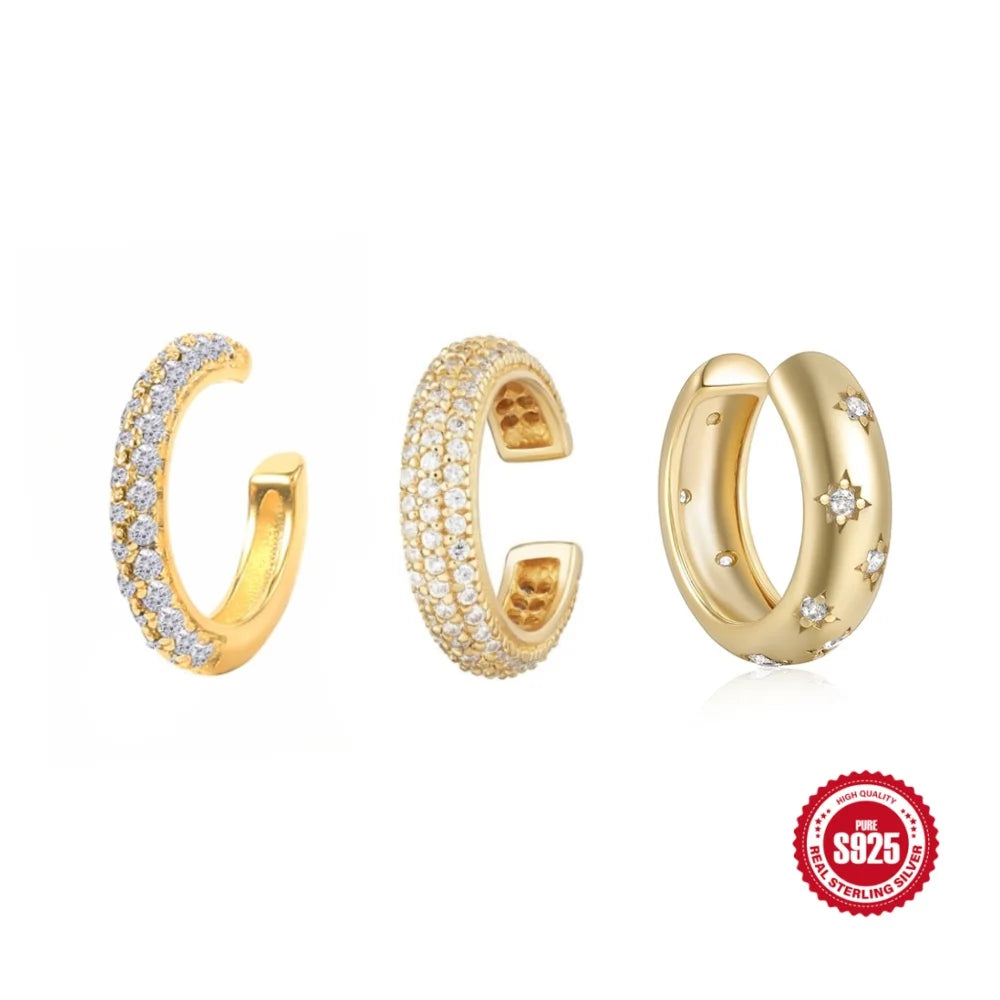 Ear cuff C zircon – finition brillante