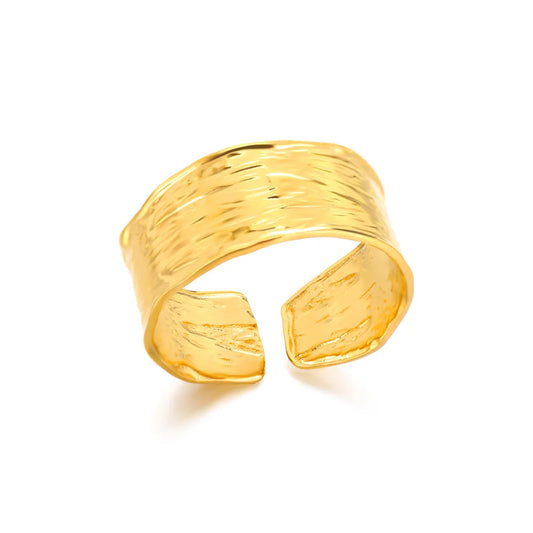 Verstellbare Goldringe – Geometrisches Design &amp; minimalistische Textur 