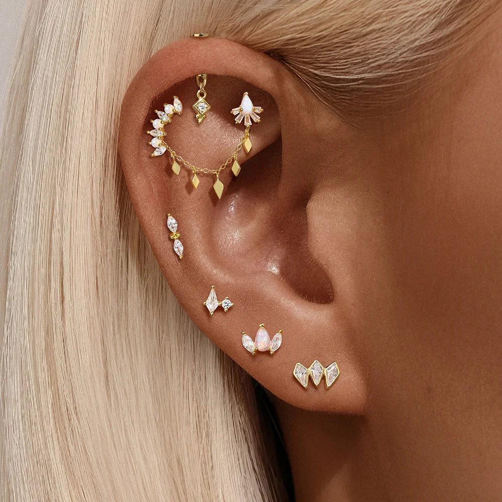 Chaînette d’oreille en argent 925 pour puces