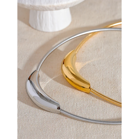 Collier Ras du Cou Tendance Plaqué Or 18K – Minimaliste et Stylé