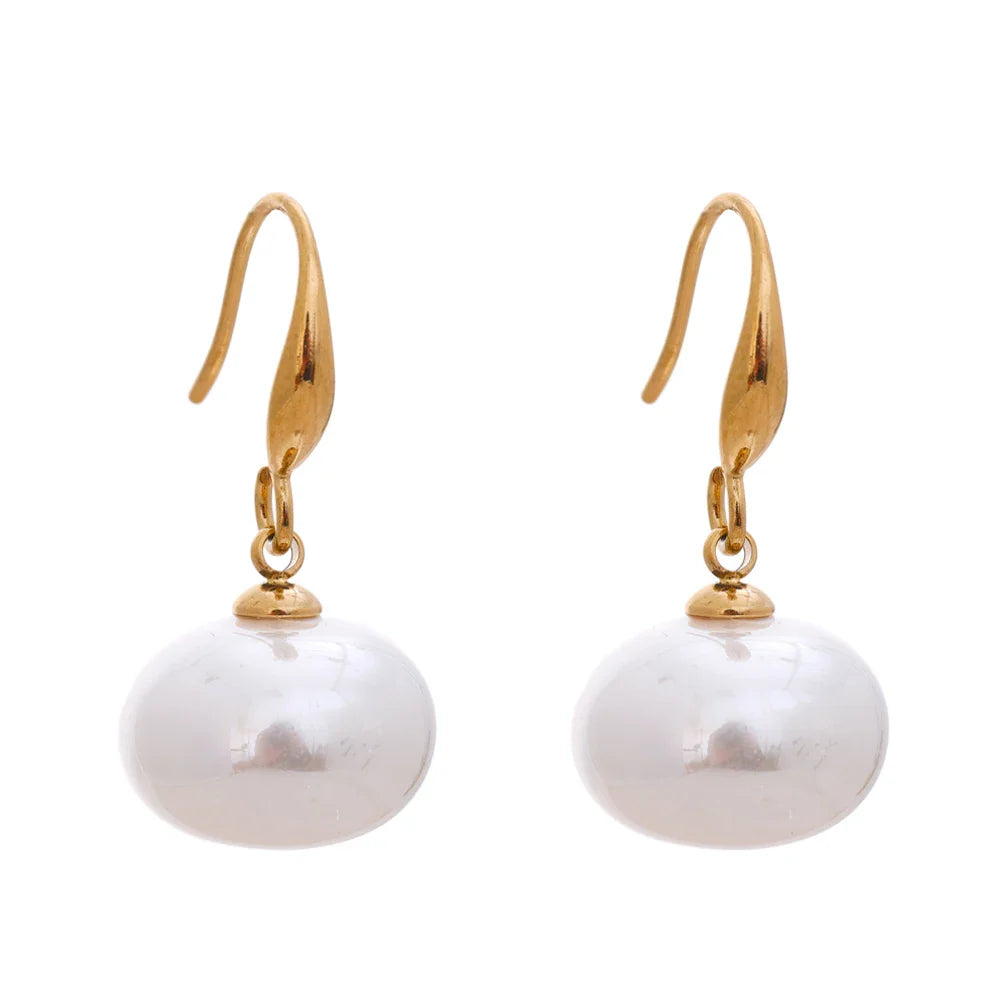 Boucles pendantes perles – style coréen