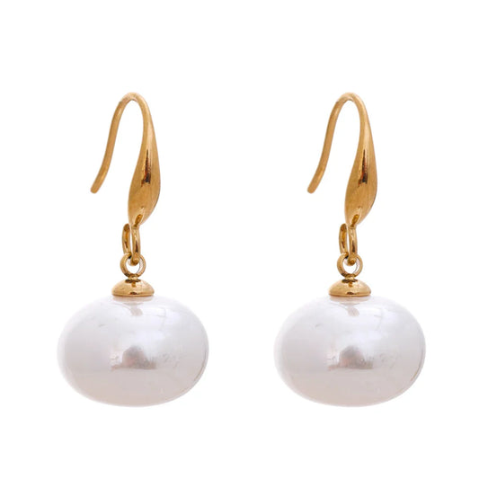 Boucles pendantes perles – style coréen