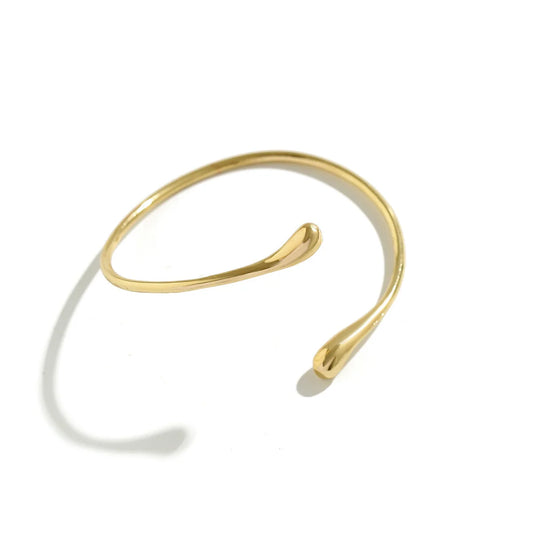 Bracelet de bras géométrique – Design goutte dorée, style vintage