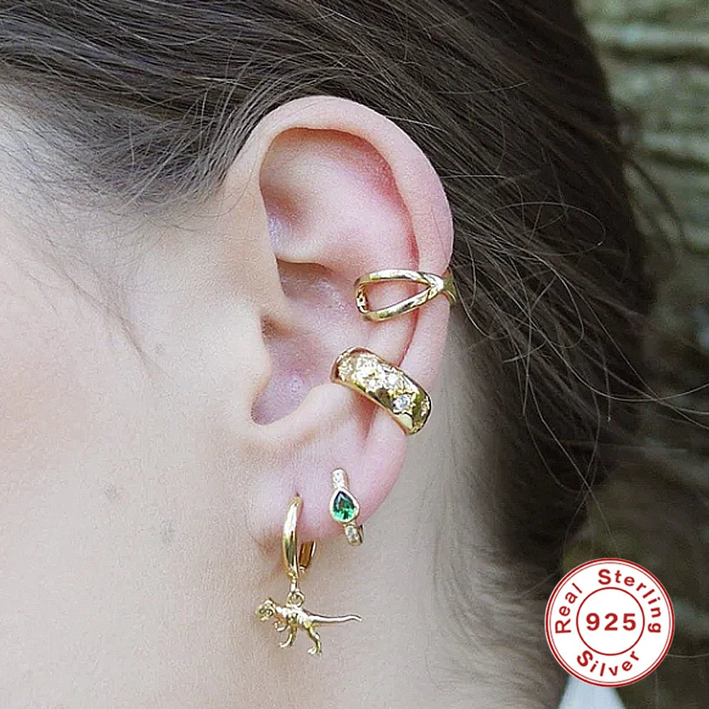 Ear cuff C zircon – finition brillante