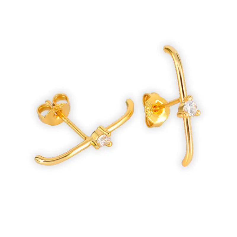 Puces d’oreilles cristal minimalistes argent 925