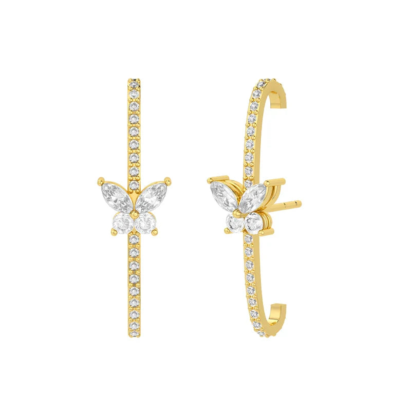 Puces d’oreilles cristal minimalistes argent 925