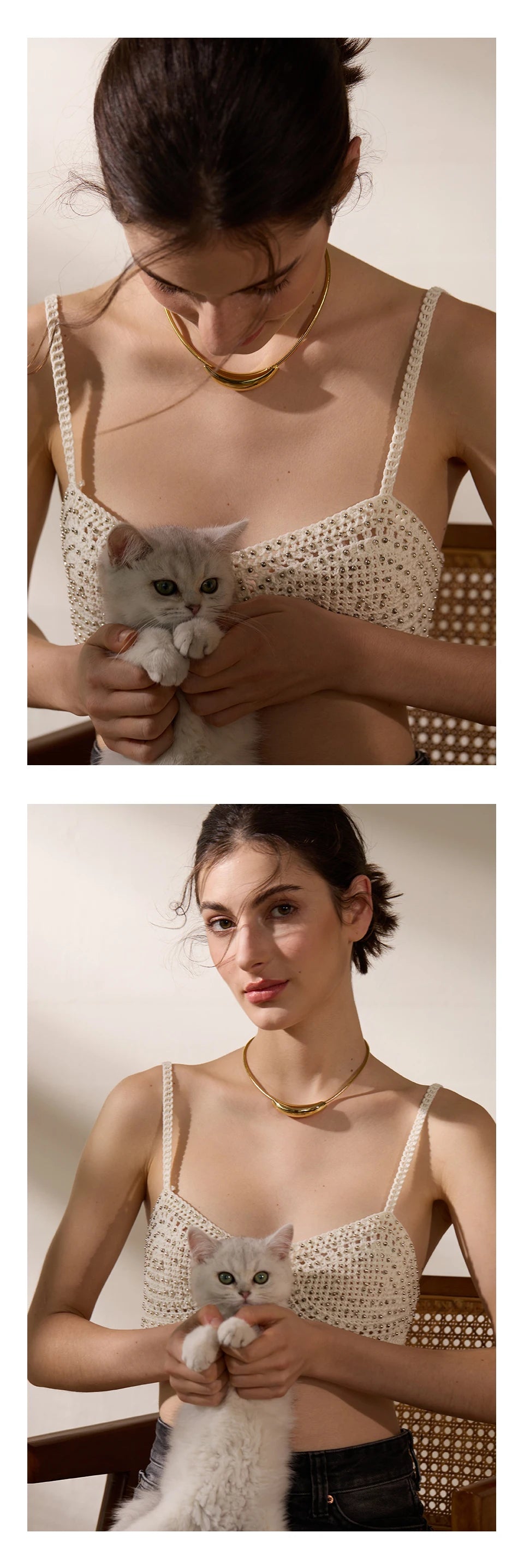 Collier Ras du Cou Tendance Plaqué Or 18K – Minimaliste et Stylé