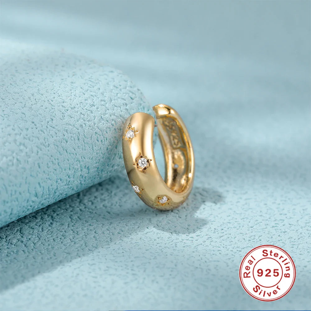 Ear cuff C zircon – finition brillante