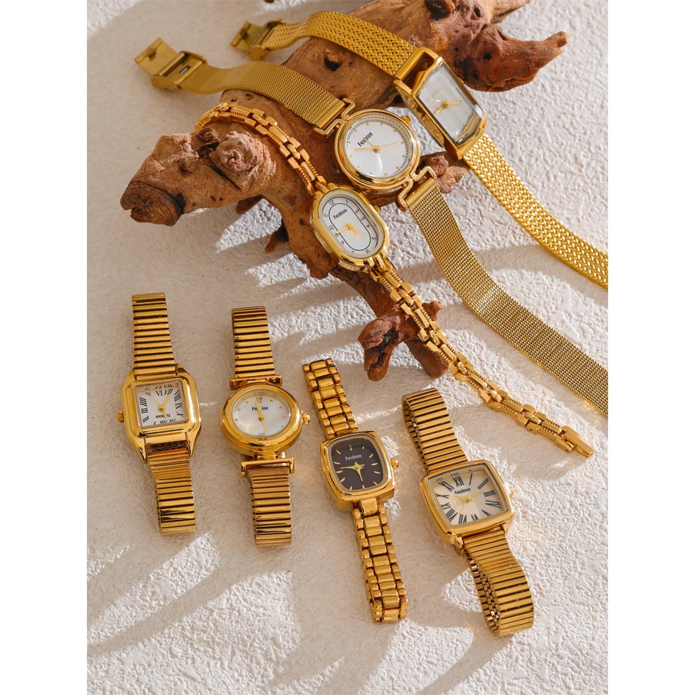Montre Femme Dorée – Acier Inoxydable Plaqué Or 18K