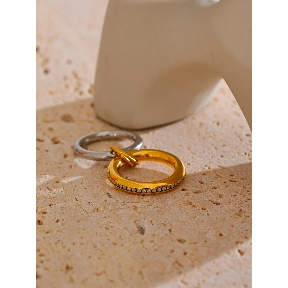 Bague anneaux superposés – élégance minimale