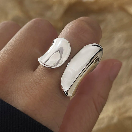 Breiter 925er Silberring – Verstellbares Design