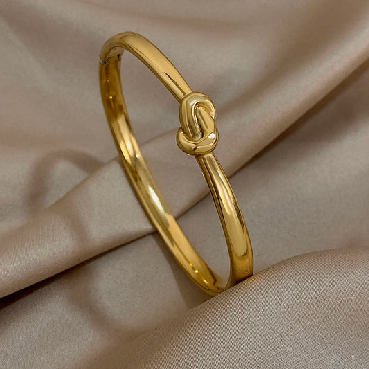 Goldknotenarmband – Unisex Edelstahl