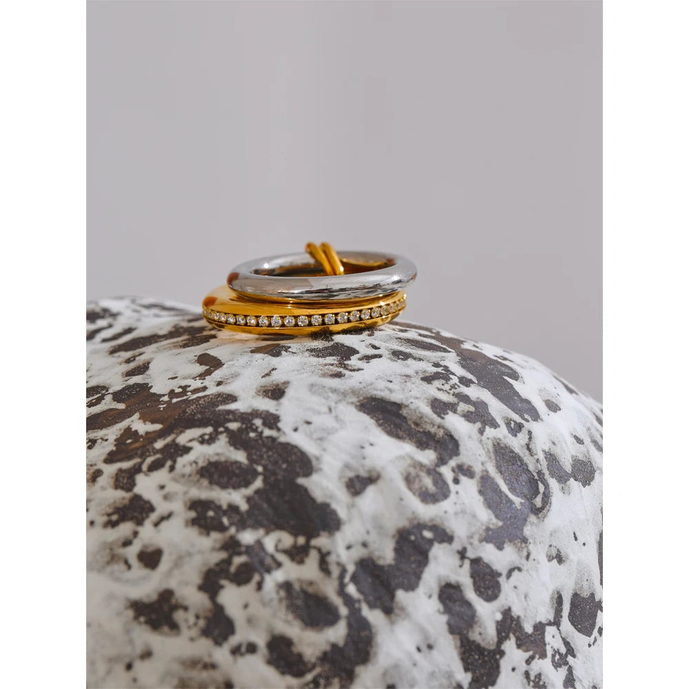 Bague anneaux superposés – élégance minimale