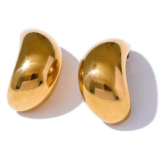 Boucles géométriques lisses – doré structuré