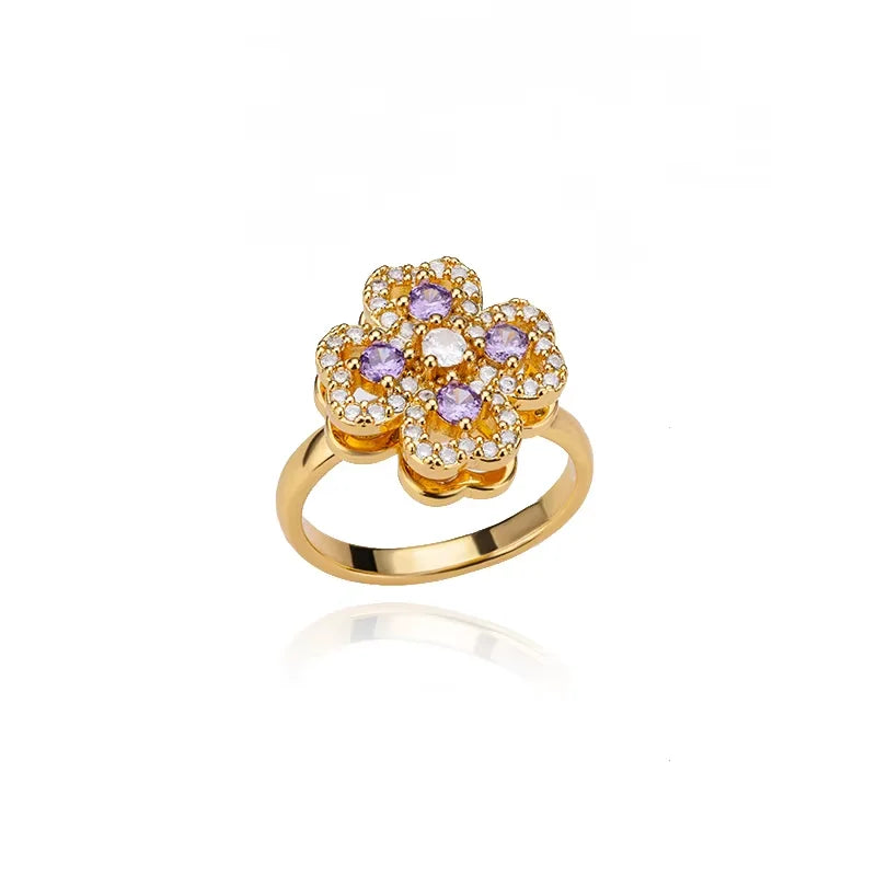 Bague Anti-Stress Femme – Acier Inoxydable Rotatif | Soleil, Lune, Étoile, Tournesol