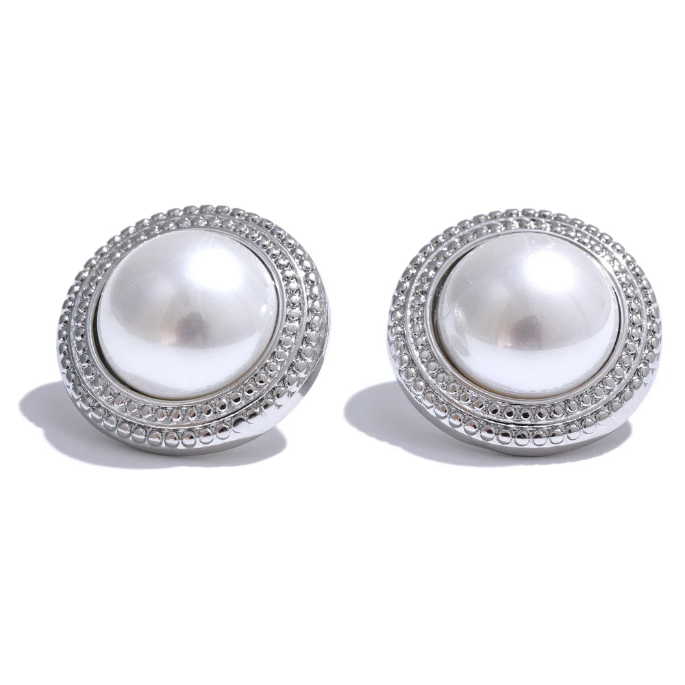 Boucles d’oreilles rondes perles – Élégance classique