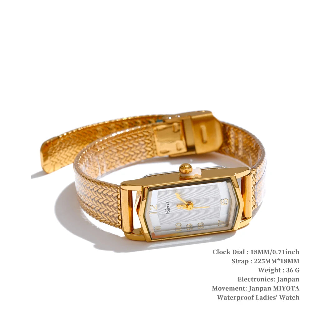 Montre Femme Dorée – Acier Inoxydable Plaqué Or 18K