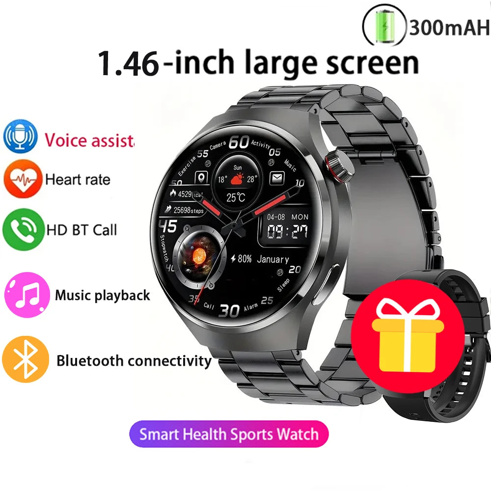 Montre Connectée Sport 2025 – Écran AMOLED HD, Appels Bluetooth, GPS, Santé | Homme & Femme